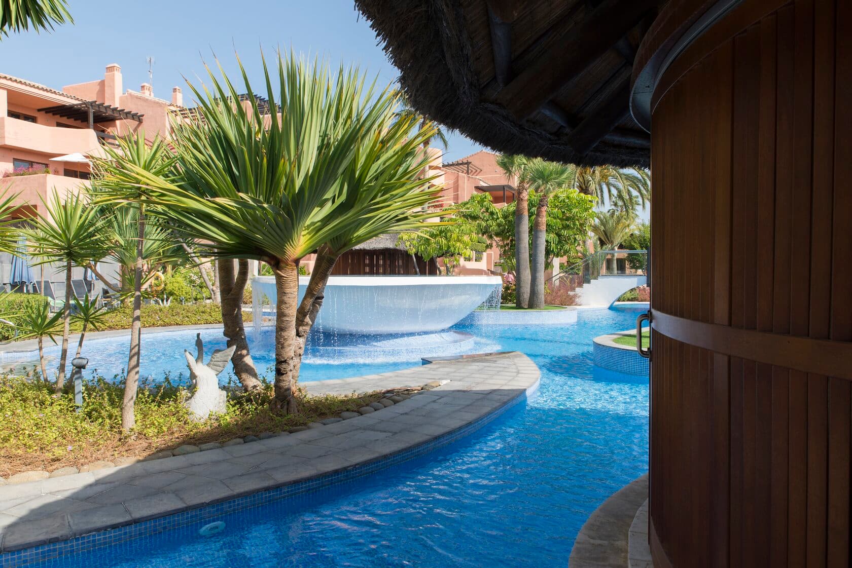 Mar Azul complex with palms