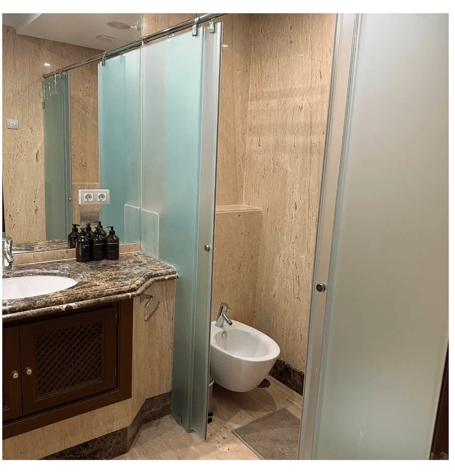 Master bathroom sink and bidet