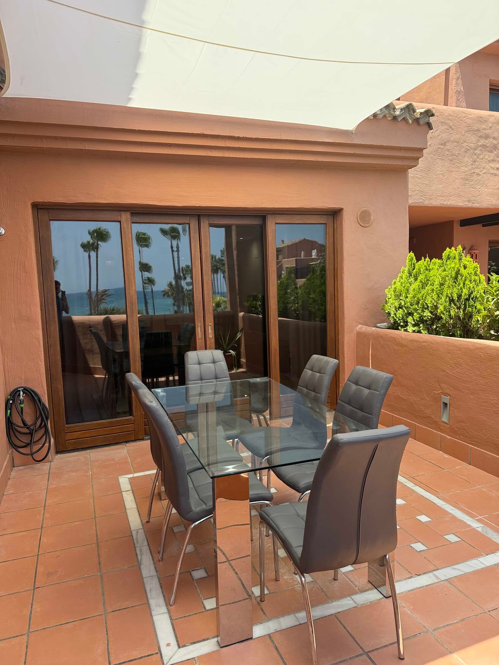 Mar Azul terrace dining area