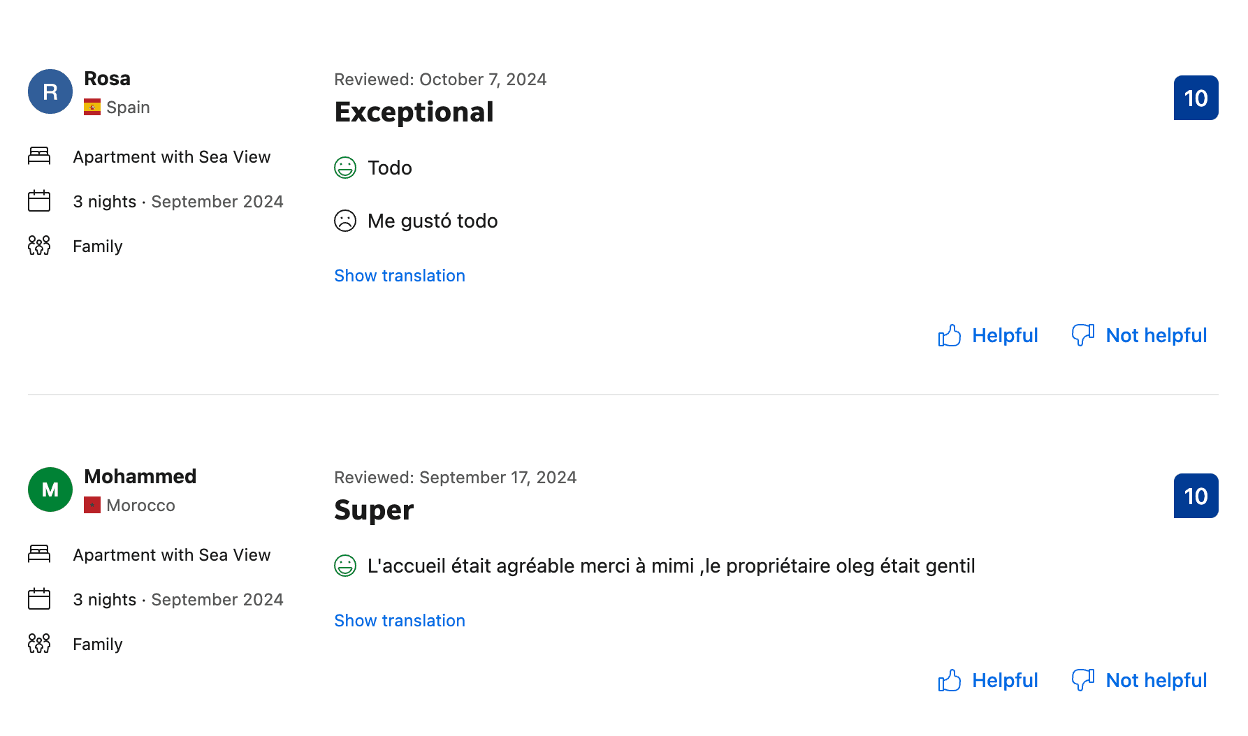Guest review - Rosa & Mohammed